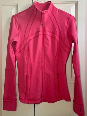 🍒LULULEMON DEFINE Jacket sz 10 BOOM JUICE II Raspberry Cream Coral-Pink *LUON